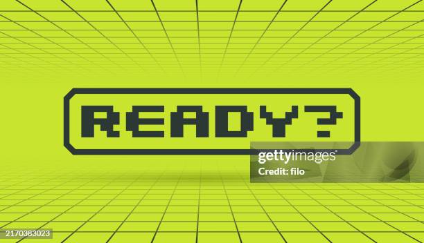 ready retro video game background - chartreuse stock illustrations