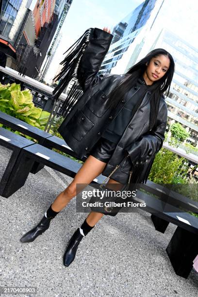 Akira Akbar at Coach RTW Spring 2025 as part of New York Ready to Wear Fashion Week held at The High Line on September 9, 2024 in New York, New York.