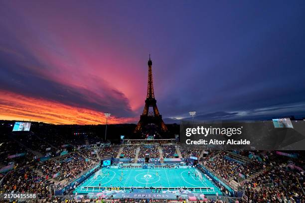 General view of the match in play during the Blind Football - Men's Semi-final Match between Brazil and Argentina on day eight of the Paris 2024...
