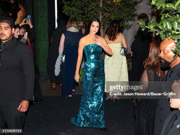 Katy Perry is seen arriving at the Kering Foundation Caring for Women Dinner on September 09, 2024 in New York City.