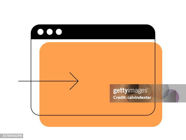 web browser wireframe - computer windows stock illustrations