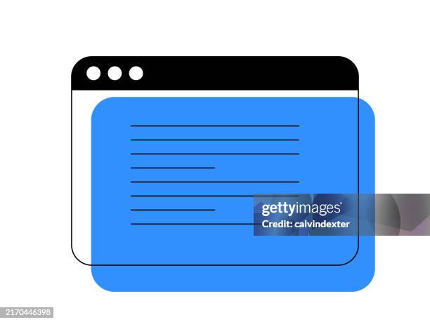 web browser wireframe - desktop computer mockup stock illustrations