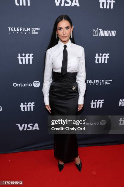 Demi Moore attends the premiere of "The Substance" during the 2024 Toronto International Film Festival at Royal Alexandra Theatre on September 05,...