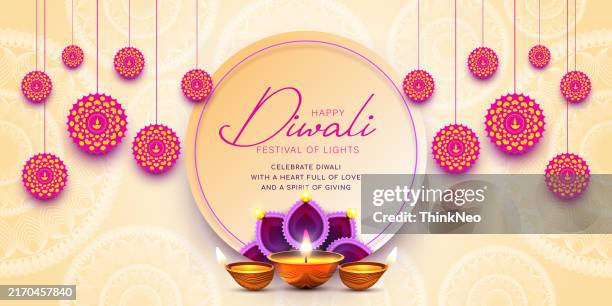 diwali festival typographic design. - diwali stock illustrations