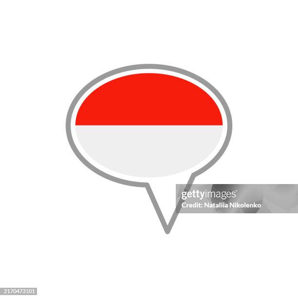 ilustraciones, imágenes clip art, dibujos animados e iconos de stock de indonesia - icono de burbuja de diálogo de bandera. - bandera indonesia
