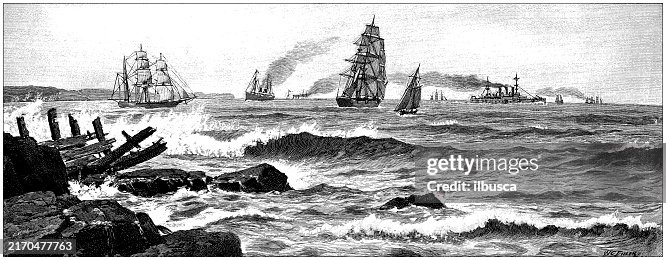 Antique Illustration: Ships Antique Illustration: Ships