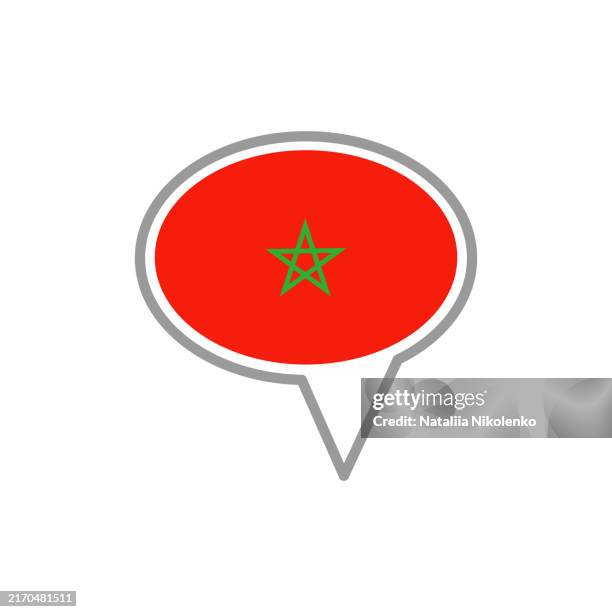 morocco - flag speech bubble icon. - marrakech stock illustrations