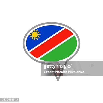 Namibia - Flag Speech Bubble Icon. Namibia - Flag Speech Bubble Icon.