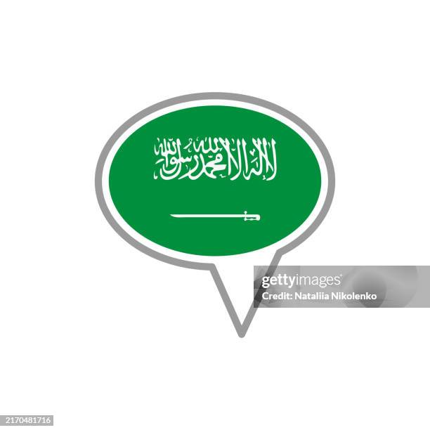 saudi arabia - flag speech bubble icon. - riyadh stock illustrations