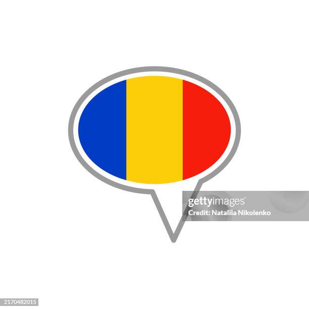 chad - flag speech bubble icon. - ndjamena stock illustrations