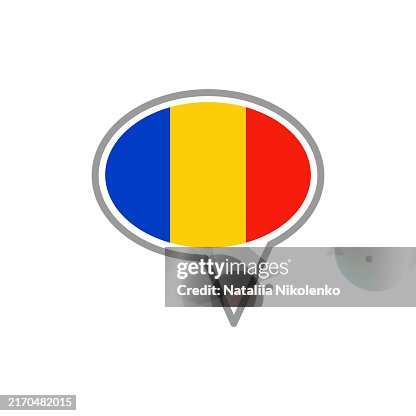 Chad - Flag Speech Bubble Icon. Chad - Flag Speech Bubble Icon.