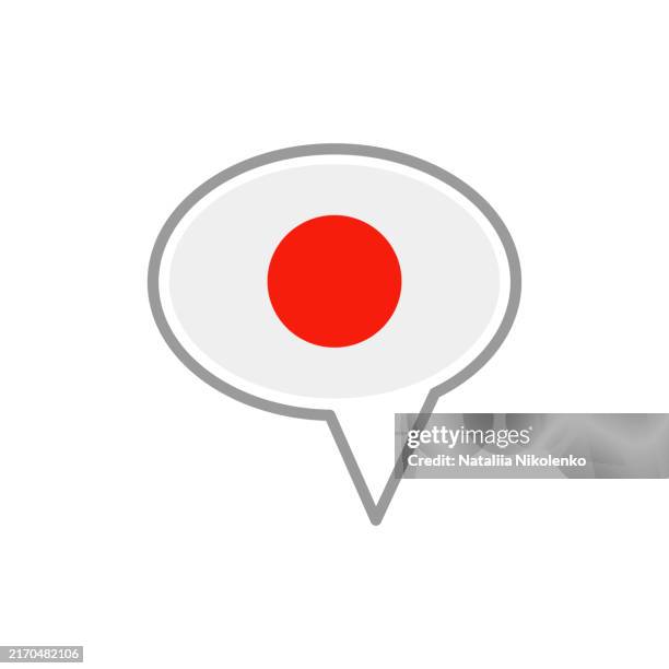 japan - flag speech bubble icon. - hiroshima prefecture stock illustrations