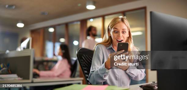 job alert via phone - ecstatic stock pictures, royalty-free photos & images