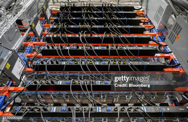 Cryptocurrency mining rigs at the Bitfarms Bunker facility in Sherbrooke, Quebec, Canada, on Monday, Sept. 9, 2024. Bitcoin mining...