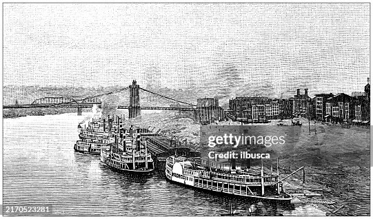 Antique Illustration: Cincinnati Antique Illustration: Cincinnati