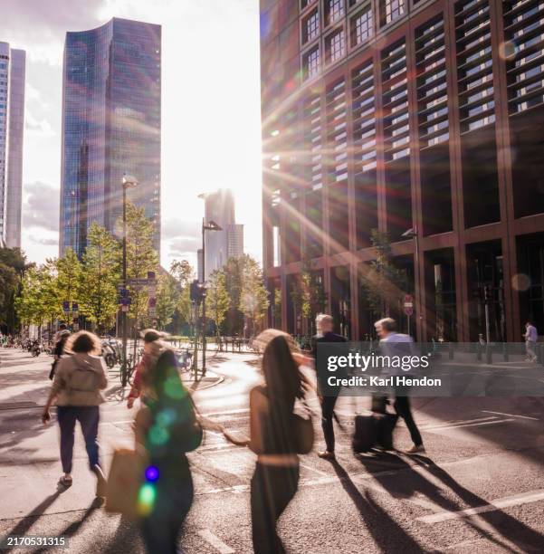 frankfurt - daytime - frankfurt financial center stock pictures, royalty-free photos & images