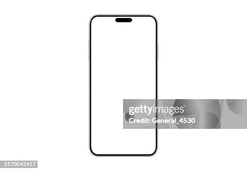 Smartphone mockup blank screen isolated on white background. Smartphone mockup blank screen isolated on white background.
