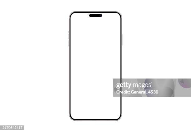 smartphone mockup blank screen isolated on white background. - template stock pictures, royalty-free photos & images