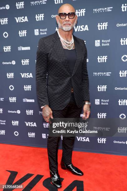 Dave Bautista attends the premiere of "The Last Showgirl" during the 2024 Toronto International Film Festival at Princess of Wales Theatre on...