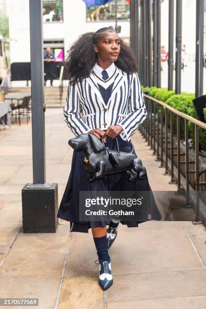 Doechii attends CFDA Hosts New York Fashion Week Ribbon Cutting at Rockefeller Center on September 06, 2024 in New York City.