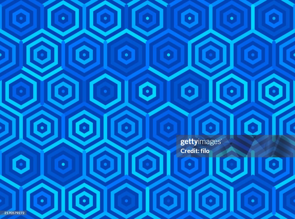 Repeating Abstract Blue Pattern Seamless Repeating Blue Abstract Hexagon Background Pattern High-Res ...