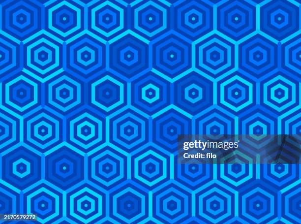 Fun Blue Simple Rpeating Pattern Background Seamless Repeating Blue Abstract Hexagon Background Pattern High-Res ...