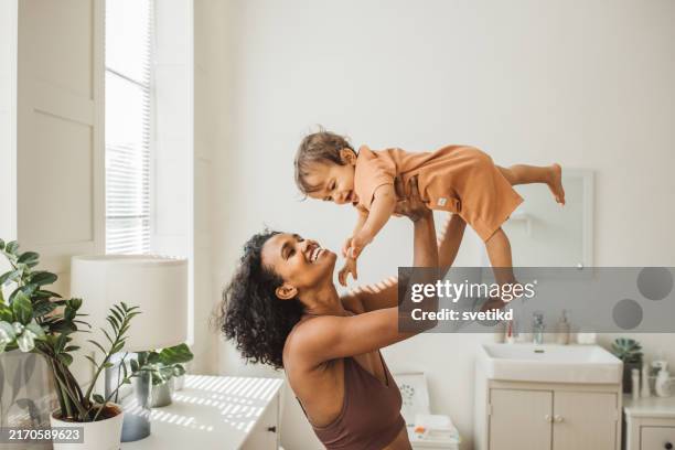 morning routine with baby - toddler stock pictures, royalty-free photos & images
