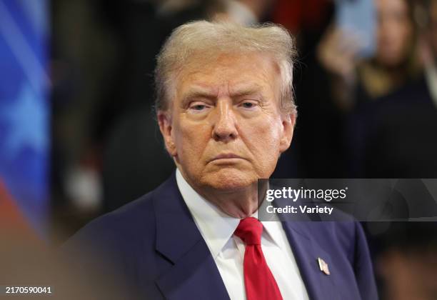 Donald Trump at "The ABC News Presidential Debate: Race for the White House" held at the National Constitution Center on September 10, 2024 in...