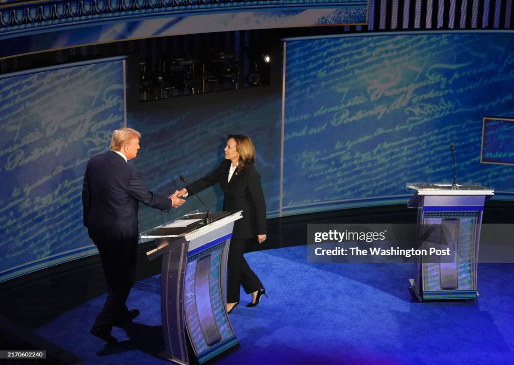 Democratic presidential nominee, U.S. Vice President Kamala Harris and Republican presidential nominee former President Donald Trump Debate