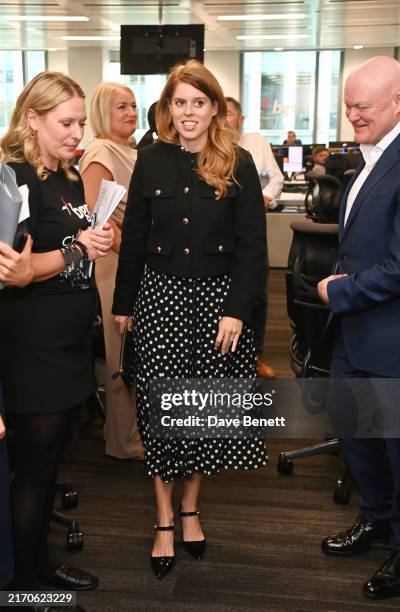 Princess Beatrice of York attends the BGC Group Charity Day on behalf of Cantor Fitzgerald Relief Fund, raising millions for good causes in memory of...