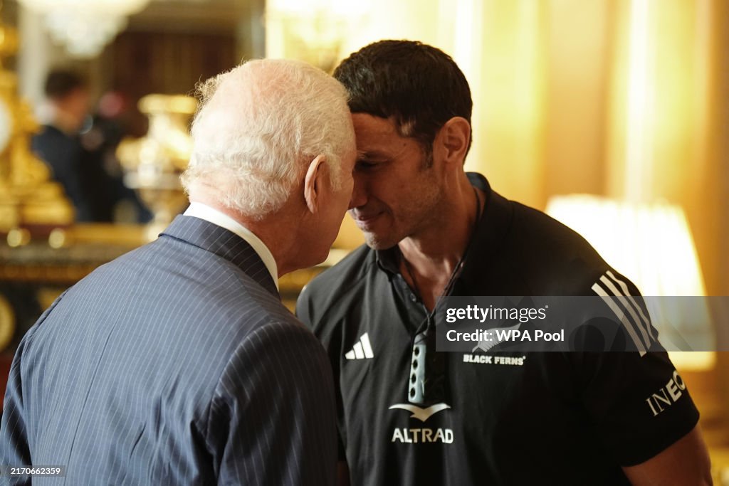 King Charles III Meets New Zealand's Black Ferns Rugby Union Team
