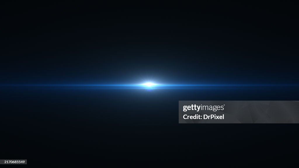 Blue Light with Lens Flare