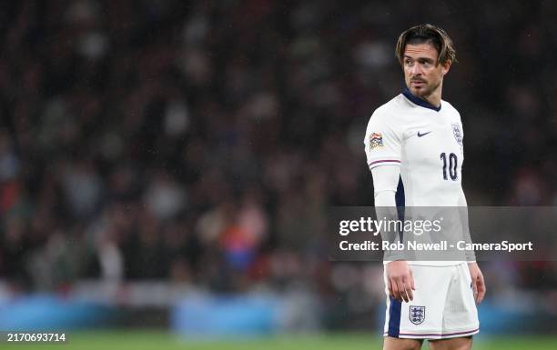 England's Jack Grealish during the UEFA Nations League 2024/25 League B Group B2 match between England and Finland at Wembley Stadium on September...