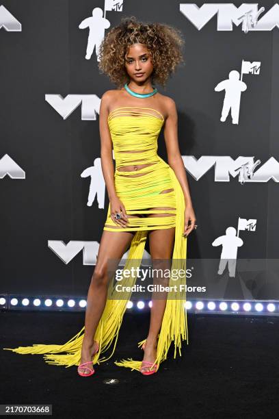 Tyla at the 2024 MTV Video Music Awards held at UBS Arena on September 11, 2024 in Elmont, New York.