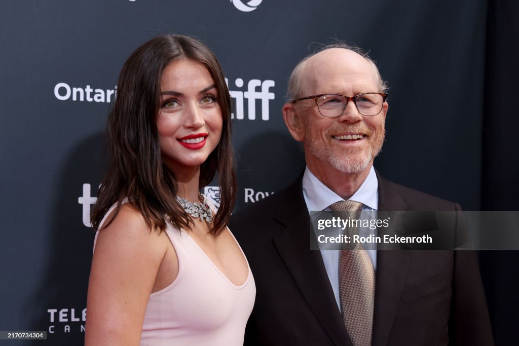 Ron Rundel Toronto Ana de Armas and Ron Howard attend the premiere of