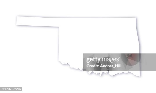 Oklahoma, USA State Map with a Soft Drop Shadow Vector Map Oklahoma, USA State Map with a Soft Drop Shadow Vector Map