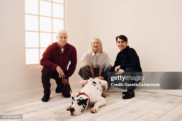 David Siegel, Bing The Great Dane, Naomi Watts and Scott McGehee of 'The Friend' pose in the Getty Images Portrait Studio Presented by IMDb and...