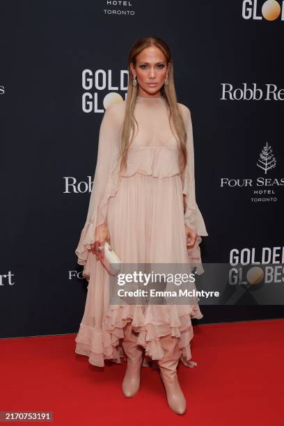 Jennifer Lopez attends the Road to the Golden Globes Party during the 2024 Toronto International Film Festival at Four Seasons Hotel Toronto on...