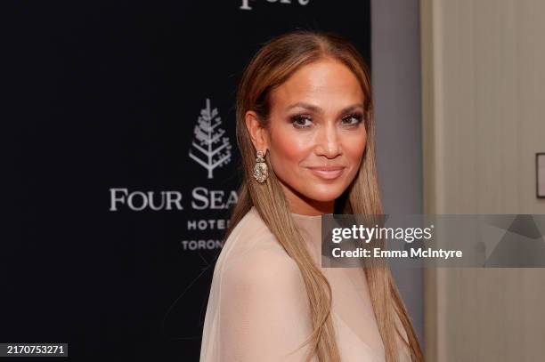 Jennifer Lopez attends the Road to the Golden Globes Party during the 2024 Toronto International Film Festival at Four Seasons Hotel Toronto on...
