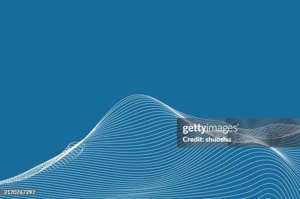 abstract blue line style minimalism mountain pattern background - peak abstract stock illustrations