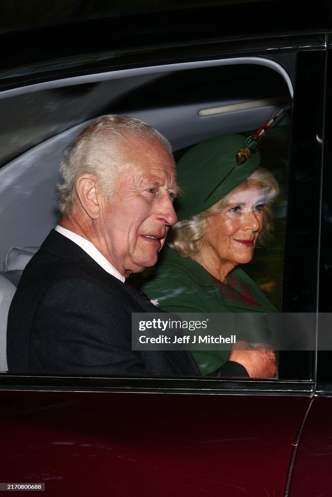 Royals Attend Crathie Church On The Second Anniversary Of HM Queen Elizabeth II Death