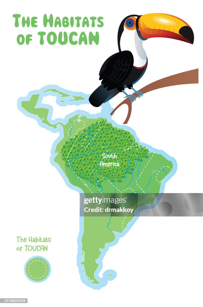 Toucan and Toucan Birds Habitat map