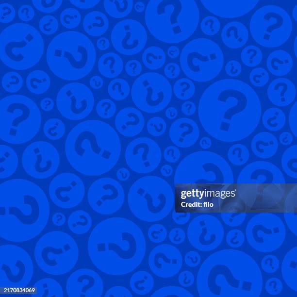 ilustrações de stock, clip art, desenhos animados e ícones de question mark seamless repeating tileable background - interrogação