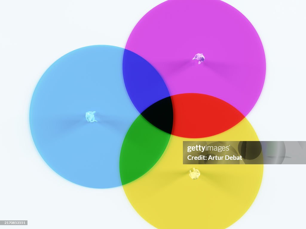 People inside color circle interacting with people finding the perfect balance