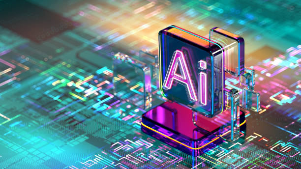 digital abstract cpu. ai - artificial intelligence and machine learning concept - digital transformation stock pictures, royalty-free photos & images