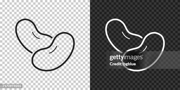 beans. icon for design on blank background - beans stock illustrations