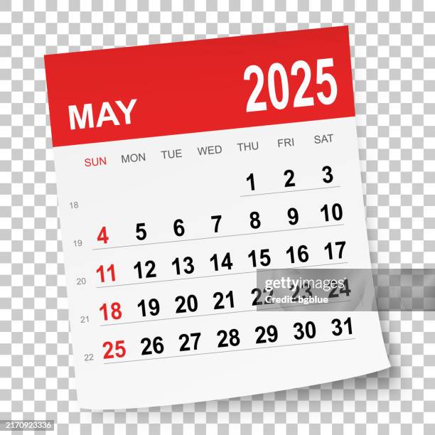 may 2025 calendar - may stock illustrations