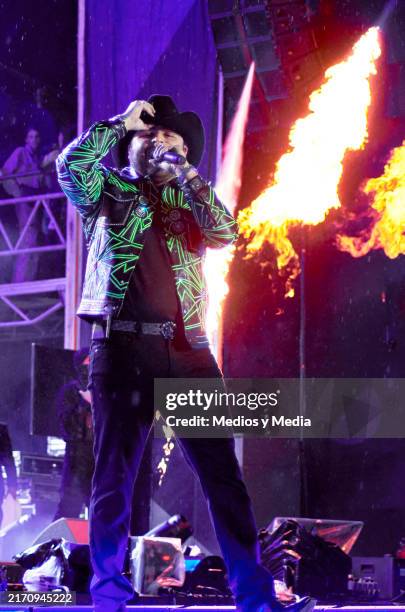 Singer Gerardo Ortíz perform during the Festival Arre 2024 Day 2 at Foro GNP on September 8, 2024 in Mexico City, Mexico.