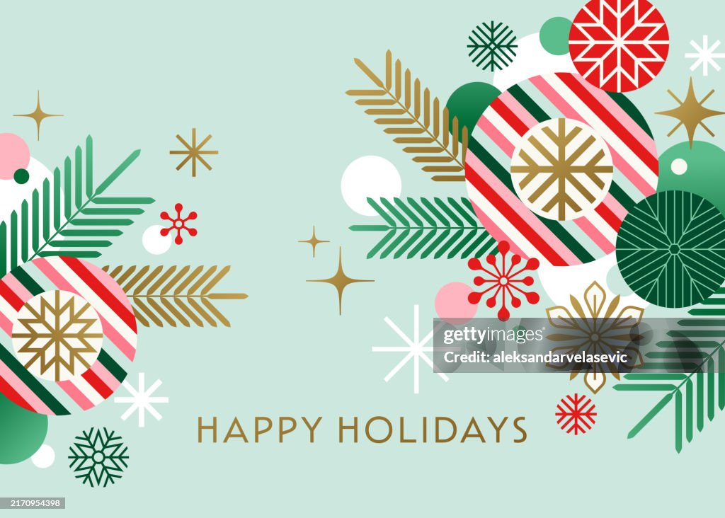 Geometrische Weihnachtskarte