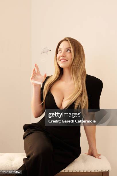 Sydney Sweeney receives the IMDb "Fan Favorite" STARmeter Award at The Getty Images Portrait Studio Presented by IMDb And IMDbPro at InterContinental...